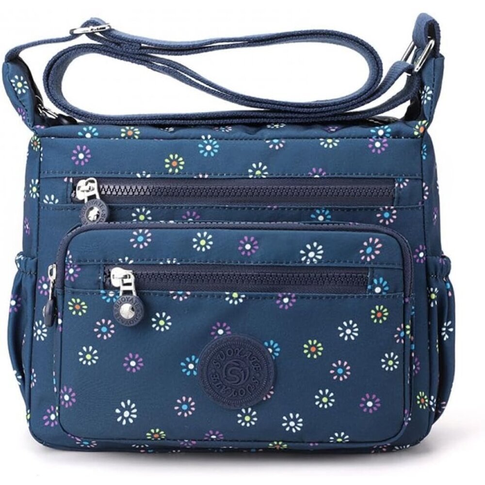 Crossbody Bag Womens Nylon Waterproof Multi-Pocket Casual Purse